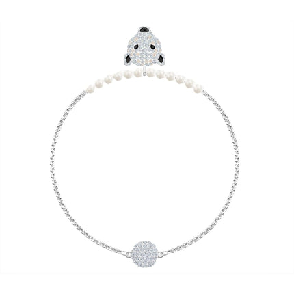 Swarovski Women's Bracelet - Polar Bestiary Rhodium Plated White Pearls | 5493706 ,