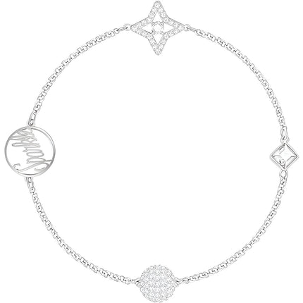 Swarovski Women's Bracelet - Remix Rhodium Plated Star Strand Crystal Pavé | 5373257 ,