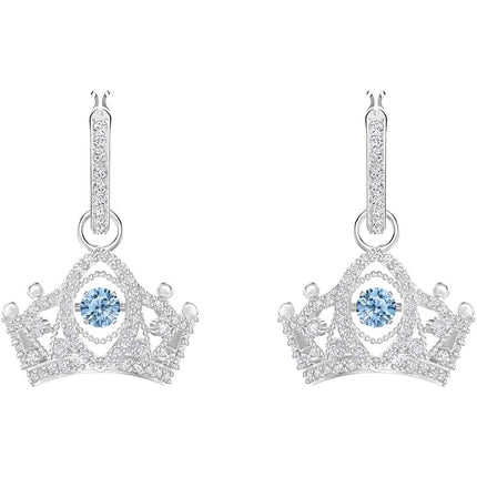 Swarovski Women's Earrings - Bee A Queen Blue Crown Silver Rhodium Plated | 5501081 ,
