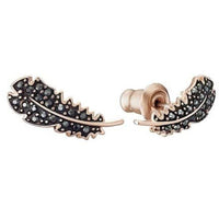 Swarovski Women's Earrings - Power Rose Gold Plated Black Crystals | 5516010 ,