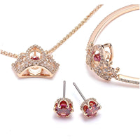 Swarovski Women's Jewelry Set - Bee A Queen Red Stone Rose Gold Plated | 5501075 ,
