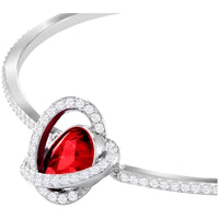 Swarovski Women's Necklace and Bracelet Set - Outstanding Red and White | 5463761 ,
