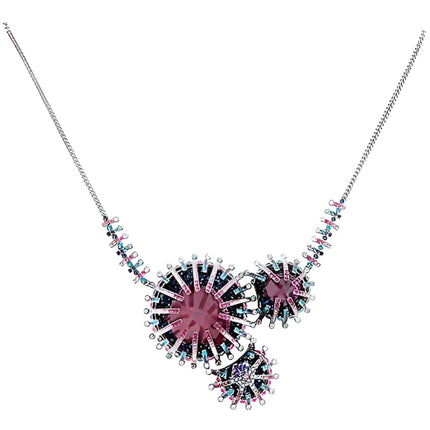 Swarovski Women's Necklace - Efflorescence Rhodium Plated Crystals Pave | 5199662 ,