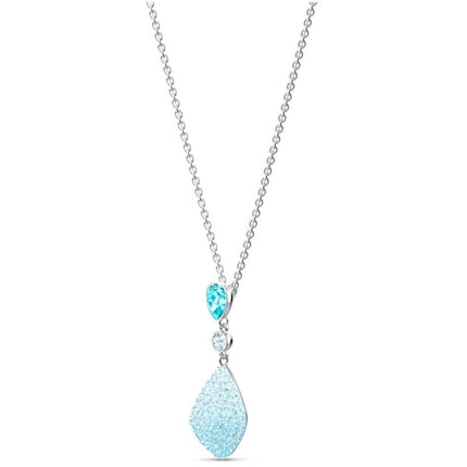 Swarovski Women's Necklace - Fun Aqua Crystal Rhodium Plated | 5516584 ,