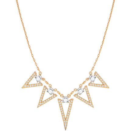 Swarovski Women's Necklace - Funk Rose Gold Plated with Square Cut Stones | 5241273 ,