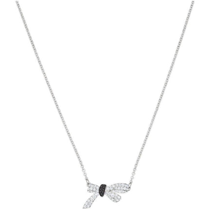 Swarovski Women's Necklace - Mademoiselle Rhodium Plated Bow Pendant | 5542086 ,