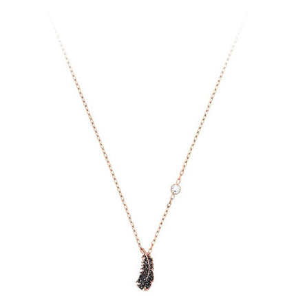 Swarovski Women's Necklace - Naughty Rose Gold and Black Crystals | 5516018 ,