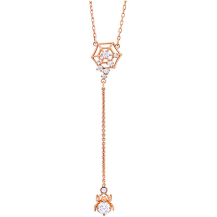 Swarovski Women's Necklace - Precisely Rose Gold Plated White Crystal Y | 5499885 ,