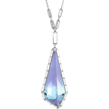 Swarovski Women's Necklace - Purple and Clear Crystals Pendant, 28 inch | 5092181 ,