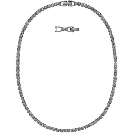 Swarovski Women's Necklace - Tennis Deluxe Black Crystals Rhodium Plated | 5517113 ,