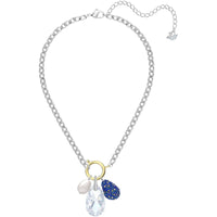 Swarovski Women's Necklace - The Elements Rhodium Plated Pearls and Crystals | 5576630 ,