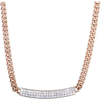 Swarovski Women's Necklace - Vio Crystals Pave with Rose Gold Plated Chain | 5192265 ,