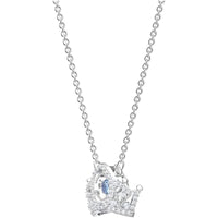 Swarovski Women's Pendant Necklace - Bee A Queen Crown Motif Blue Crystal | 5501080 ,