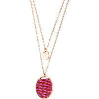 Swarovski Women's Pendant Necklace - Ginger Pink Crystal Rose Gold Plated | 5472448 ,