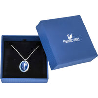 Swarovski Women's Pendant Necklace - Rhodium with Blue and Clear Crystals | 5135151 ,