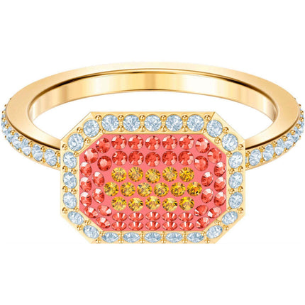 Swarovski Women's Ring - No Regrets Rectangular Multicolor Crystals Gold | 5474416 ,