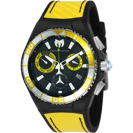Technomarine Men's Watch - Cruise Chronograph Black and Yellow Strap | TM-115181 ,