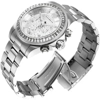Technomarine Men's Watch - Manta Ray Chronograph White Dial Steel Bracelet | TM-222001 ,