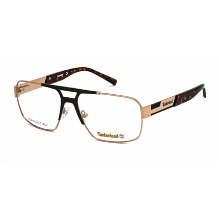 Timberland Men's Eyeglasses - Clear Lens Pale Gold Rectangular Frame | TB1702 032 ,