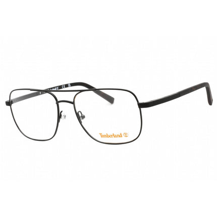 Timberland Men's Eyeglasses - Matte Black Full Rim Rectangular Frame | TB1725 002 ,