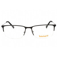 Timberland Men's Eyeglasses - Matte Black Half Rim Rectangular Frame | TB1758 002 ,