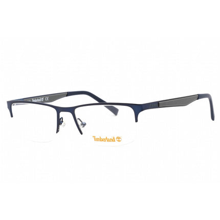 Timberland Men's Eyeglasses - Matte Blue Metal Half Rim Rectangular Frame | TB1709 091 ,