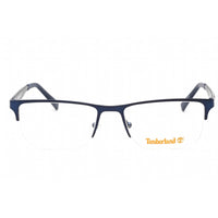 Timberland Men's Eyeglasses - Matte Blue Metal Half Rim Rectangular Frame | TB1709 091 ,