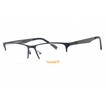 Timberland Men's Eyeglasses - Matte Blue Metal Rectangular Full Rim Frame | TB1709 091 ,