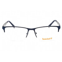 Timberland Men's Eyeglasses - Matte Blue Metal Rectangular Full Rim Frame | TB1709 091 ,