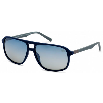 Timberland Men's Sunglasses - Matte Blue Rectangular Full Rim Frame | TB9200 91D ,