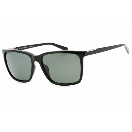 Timberland Men's Sunglasses - Shiny Black Full Rim Square Metal Frame | TB9280-H 01R ,