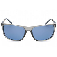 Timberland Men's Sunglasses - Shiny Crystal Gray/Blue Rubber Full Rim | TB9281 20D ,