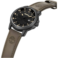 Timberland Men's Watch - Classic Black Dial Dark Brown Leather Strap | TDWGB9002102 ,
