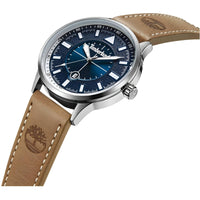 Timberland Men's Watch - Classic Blue Dial Brown Leather Strap Date | TDWGB2181501 ,