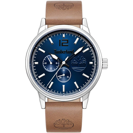 Timberland Men's Watch - Classic Blue Dial Tan Leather Strap Date | TDWGF9002303 ,