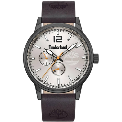 Timberland Men's Watch - Classic Cream Dial Dark Brown Strap Date | TDWGF9002302 ,