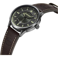 Timberland Men's Watch - Classic Grey Dial Dark Brown Leather Strap | TDWGB2181502 ,