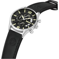Timberland Men's Watch - Dress Sport Black Dial Leather Strap Chrono | TDWGC9001201 ,