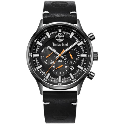 Timberland Men's Watch - Dress Sport Black Dial Leather Strap Quartz | TDWGF2181703 ,