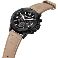Timberland Men's Watch - Dress Sport Black Dial Light Brown Strap | TDWGF9002702 ,