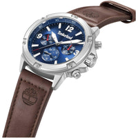 Timberland Men's Watch - Dress Sport Blue Dial Brown Strap Day-Date | TDWGF9002701 ,