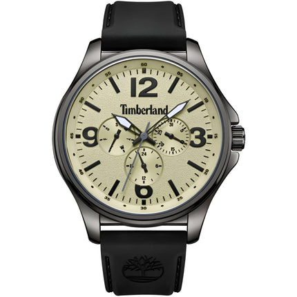 Timberland Men's Watch - Dress Sport Cream Dial Black Strap Day-Date | TDWGQ2183102 ,