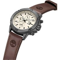 Timberland Men's Watch - Dress Sport Cream Dial Brown Strap Day-Date | TDWGF9002903 ,