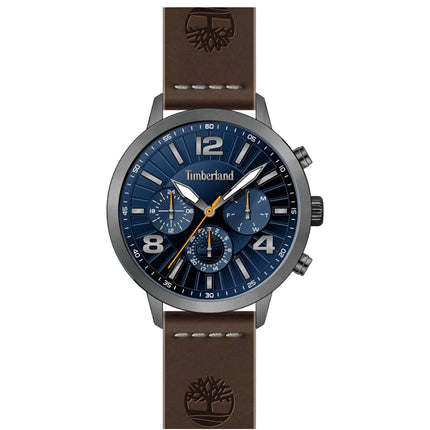 Timberland Men's Watch - Dress Sport Dark Blue Dial Dark Brown Strap | TDWGF2182203 ,