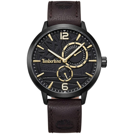 Timberland Men's Watch - Dress Sport Dark Brown Leather Strap Date | TDWGF2182103 ,