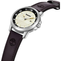 Timberland Men's Watch - Quartz Beige and Black Dial Leather Strap | TDWGB9002101 ,
