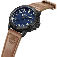 Timberland Men's Watch - Quartz Black Steel Case Beige Leather Strap | TDWGB9002803 ,