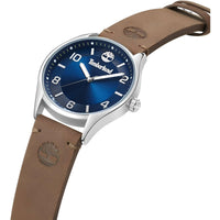 Timberland Men's Watch - Quartz Blue Dial Beige Genuine Leather Strap | TDWGA9001101 ,