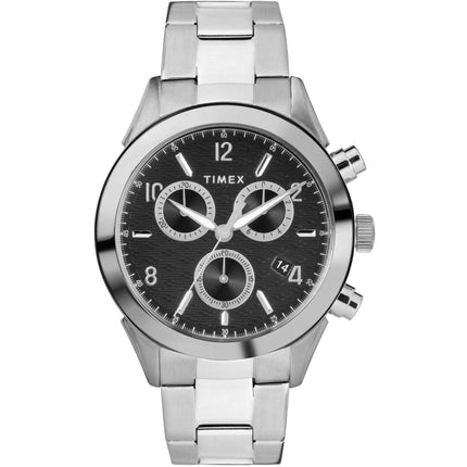 Timex Men's Chronograph Watch - Torrington Silver Tone Case Bracelet | TW2R91000VQ ,