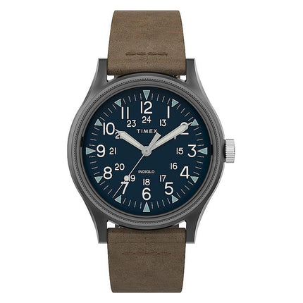 Timex Men's Watch - MK1 Blue Dial Leather Strap Quartz | TW2T68200 ,